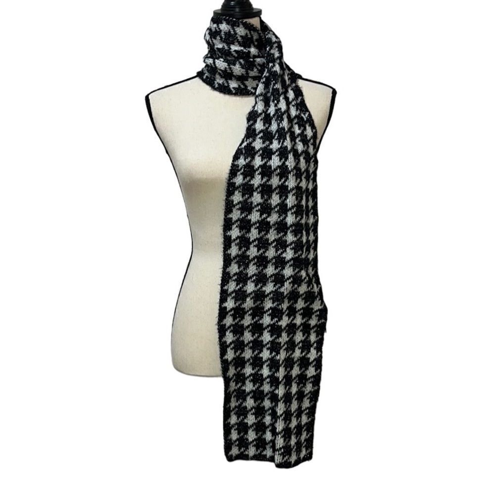 Ashley Stewart Metallic Houndstooth Infinity Scarf